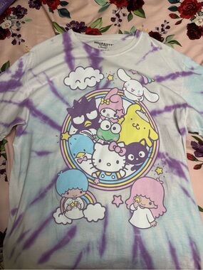 Hot Topic Hello Kitty Pastel Tie-Dye Short Sleeve Tee